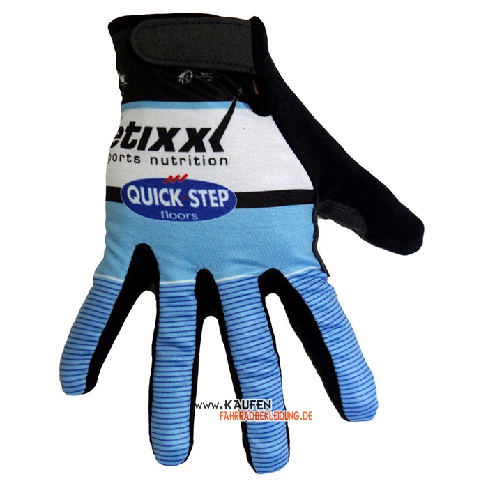 2020 Etixx Quick Step Lange Handschuhe Blau Shwarz Wei